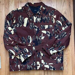 Satruday NYC Brown Abstract Floral Coat